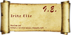 Iritz Eliz névjegykártya